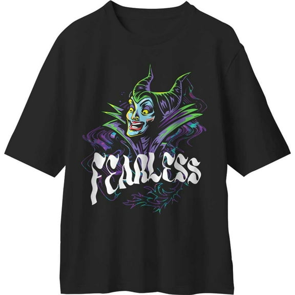Disney Unisex T-Shirt Sleeping Beauty Fearless Maleficent (Small)