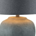 thumbnail image 2 of Buen 28 Inch Hydrocal Table Lamp Black Drum Shade Urn Base Gray Rust, 2 of 5