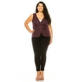 thumbnail image 4 of Women's Women's Plus Size Dressy Casual Vest Three Button Tuxedo Suit Waistcoat, 4 of 6