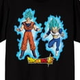 thumbnail image 2 of Dragon Ball Super Super Saiyan Goku & Vegeta Men's Black Crew Neck Short Sleeve T-shirt-Large, 2 of 3