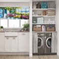 thumbnail image 5 of LALILO Kitchen Curtains and Valances Set of 3 36" Blue Window Treatment Tiers for Window Decor, 5 of 5
