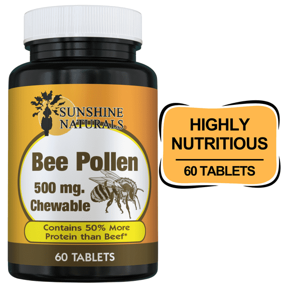 Sunshine Naturals Bee Pollen Tablets, 60 Count