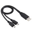 thumbnail image 1 of Computer accessory sets usb 2.0 male to 2 micro usb male cable length: about 30cm (HTOOQ), 1 of 2