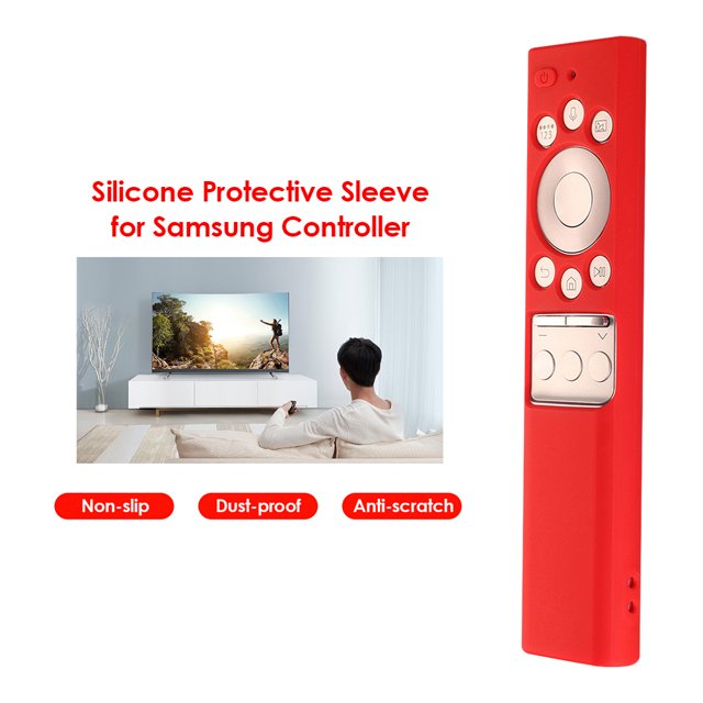 Funda De Control Remoto Para Samsung Tv Bn59-01265A Cubierta De Silicona Antipolvo (Rojo)