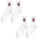 thumbnail image 1 of Calcetas de Emojis EmojiWhite 2Pares Blanco 5-9.5US Emoticonos Calcetines Tubo Medio Poliéster., 1 of 4