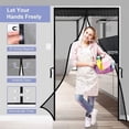 thumbnail image 2 of High-Density Magnetic Screen Door Mesh for Home and Patio, Tear Resistant Backdoor Screen Net with Magnetic Closure Fit for Door Size:39x83 Inch, 2 of 7