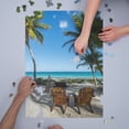 thumbnail image 3 of Beach Chairs and Palms (1000 Piece Puzzle, Size 19x27, Challenging Jigsaw Puzzle for Adults and Family, Made in USA), 3 of 4