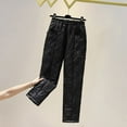 thumbnail image 2 of Luxalzxs Women's Winter Quilted Pants Down Cotton Pants Elastic Waist Oversized Trousers Loose Outdoor Padded Warm Casual Pants Ski Pants, 2 of 5