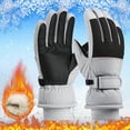 thumbnail image 2 of COMVALUE Snow Gloves for Women Waterproof Touchscreen Winter Warm Ski Snowboarding Gloves (Grey, One Size), 2 of 3