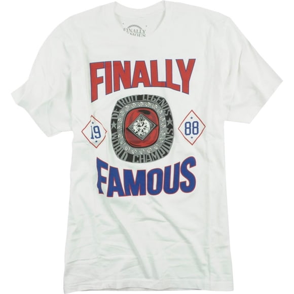 Ecko Unltd. Camiseta gráfica para hombre Big 88 Ring Finalmente Famous S, blanca, pequeña