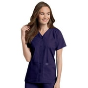 Landau Snap V-Neck Scrub Top (Women)
