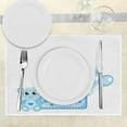 thumbnail image 3 of Ambesonne Birthday Place Mats Set of 4, Boys Party Cake Candle, Standard Size, Pale Blue Pale Blue, 3 of 6