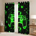 thumbnail image 2 of Manfei Futuristic Green Gamepad Curtains Pack of 2 (42x84 Each), Psychedelic Starry Sky Curtains Blackout, Teens Kids Boys Bedroom Curtains, Living Room Curtains Decor, 2 of 6