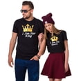 thumbnail image 6 of King and Queen Matching Couple T-Shirt for Husband Wife, Cotton Matching T-Shirt for Lover, 6 of 10