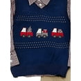 thumbnail image 2 of TFW Toddler Boys Suit Blue Sweater Vest Plaid Shirt & Khaki Pants Set Outfit 3T, 2 of 2