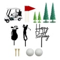 thumbnail image 3 of Adornos para tartas de cumpleaños de golf, decoración para selecciones de pasteles, adornos multiusos para magdalenas, decoraciones para pasteles para Carro, 3 of 8