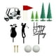 thumbnail image 3 of Accesorios para tartas de cumpleaños de golf, accesorios para tartas, minijuguetes para hombres, Carro Blanco, 3 of 9