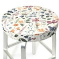 thumbnail image 3 of Lsque Watercolor Floral Round Bar chair cushion covers Velvet Fabric Premium Comfort Protects from Scratches and Stains for 14-17 Inch Chair- 14 inch, 3 of 7
