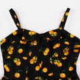 thumbnail image 3 of Vestido vintage plisado con lazo y estampado de tirantes con escote cuadrado para mujer Pompotops  ghjkhdj18817, 3 of 8