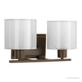 thumbnail image 6 of Urban Ambiance Luxury Modern Bath Fixture, Size: 7-3/8"H x 14-1/2"W, with Transitional Style Elements, Olde Bronze Finish and White Shade, UHP2511, 6 of 6