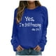 thumbnail image 1 of Gibobby Divertidas Sudaderas Sudadera de para mujer, sudadera con capucha de manga larga con estampado de letras, blusa informal y con temperamento, (Azul, M), 1 of 5