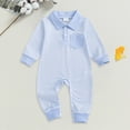 thumbnail image 2 of JUMEYU Newborn Winter Clothes Newborn Baby Boy Clothes Print Bodysuit Long Sleeve Jumpsuit Outfits Set 0 3 6 9 12 18 24 Months (Blue,3-6 Months), 2 of 6