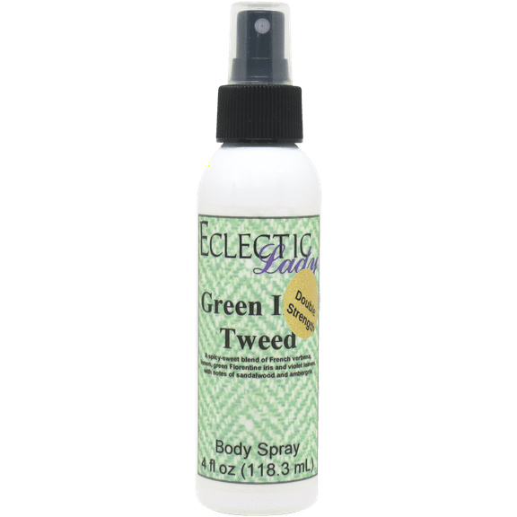Green Irish Tweed Body Spray, Eclectic Lady, Hydrating Mist, Unisex (Double Strength), 4 oz