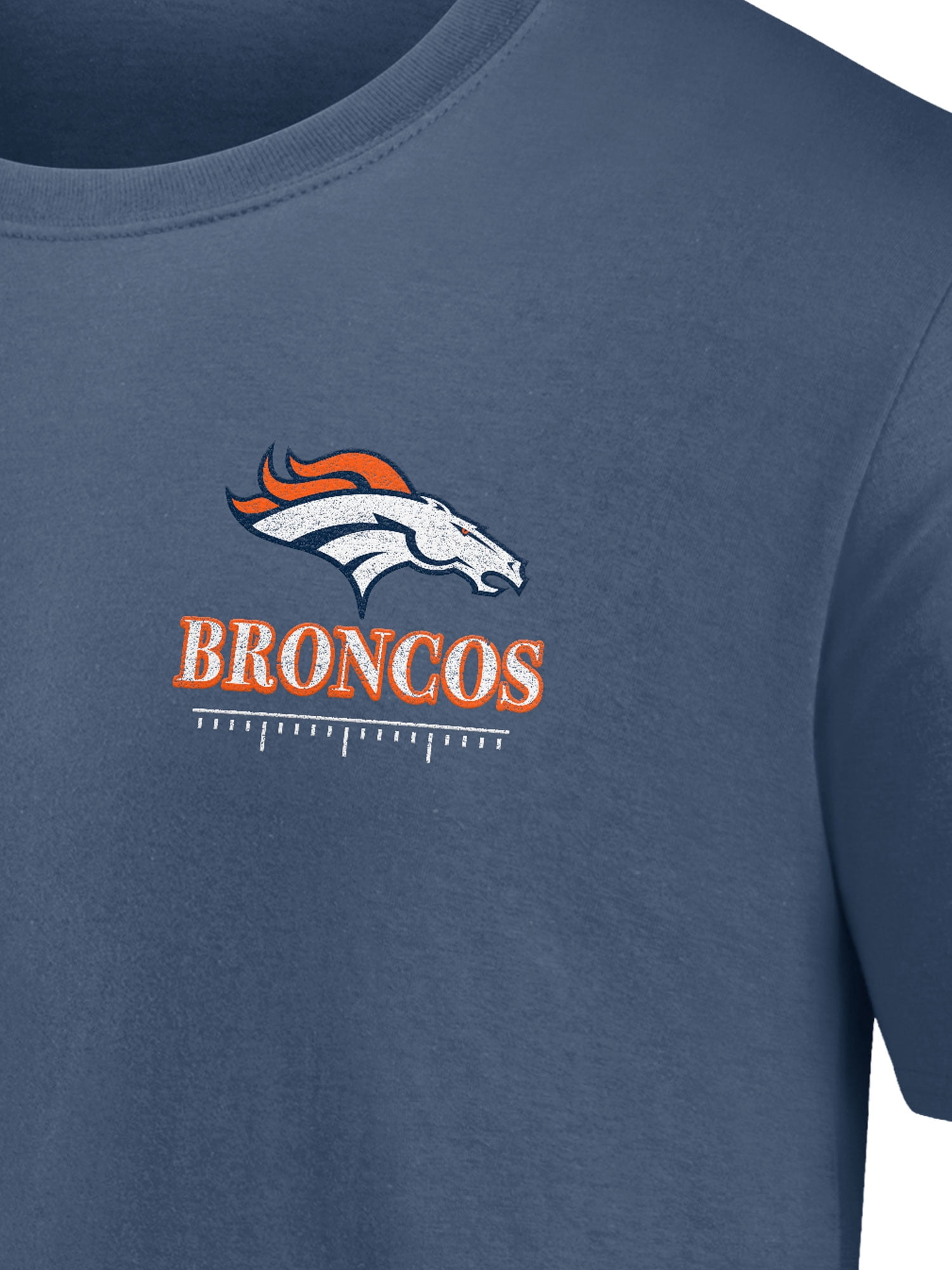 NFL Denver Broncos Men's Cotton Faded Navy Short Sleeve T-Shirt