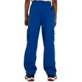 thumbnail image 2 of Vibes Pro Active Boy's Blue CVC Fleece Cargo Pull On Pants Open Bottom Size L, 2 of 5