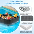 thumbnail image 4 of INTER HUT Floating Tray for Pool, Wicker Floating Serving Tray, Drink Tray, Snack Tray for Swimming Pool Floats, Gray, 4 of 9