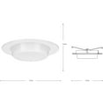 thumbnail image 6 of Progress Lighting, Drop Lensed, 1-Light, Shower Trim, Satin White, Frosted Opal Glass, Material: Steel, Width: 7.5", Height: 2.5", 6 of 6