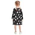thumbnail image 3 of Girls' long-sleeved dress Cute Cartoon Ghost Girls' A-line dress with ribbed cuffs Soft and comfortable, 3 of 6