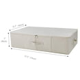 thumbnail image 2 of Bacs de Rangement pour Organisateur de Placard, Résistants à l'Humidité, Respirants et Durables, Longue Durée de Vie, Design Compact et Bas pour Rangement sous le Lit, Capacité de Charge Double, Pliable en Lin, 2 of 6