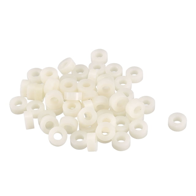 Unique Bargains 100 Pcs ABS Cylindre LED Support d'Entretoise M3 x 3mm Blanc Cassé