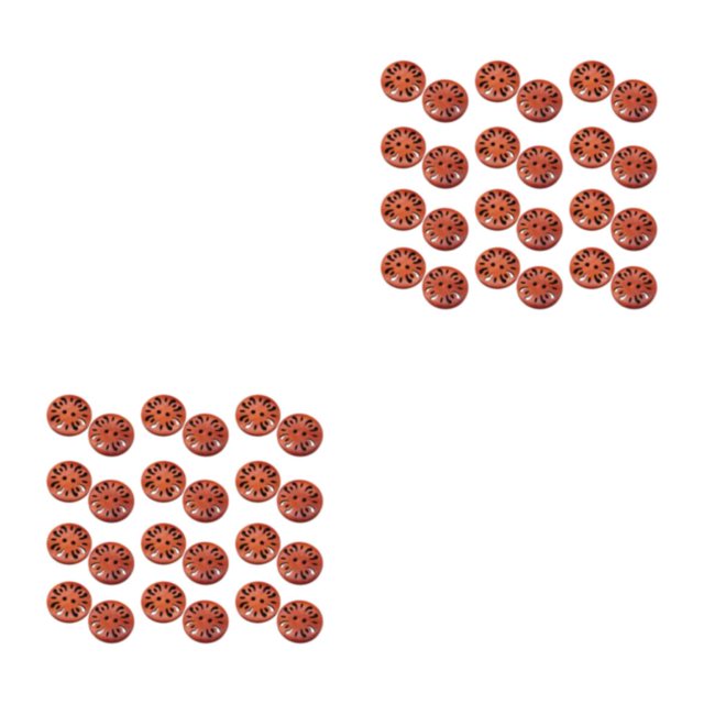 Monstrate 50 piezas botón de Hallow portátil Color sólido elegante DIY viento abrigo suéter chaqueta costura tejido sujetador café rojo 2Conjunto