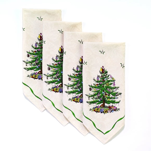 Juego de servilletas Spode Christmas Tree Collection Holiday Decor 4 unidades