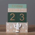 thumbnail image 2 of Vett Wooden Perpetual Calendar, Vintage Wood Block Perpetual Calendar Desk Accessory Month Week, 2 of 5