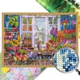 thumbnail image 1 of Kit Punto Cruz Florista Impreso Hilo Algodón Ecológico Bordado 11CT 100x72cm, 1 of 9