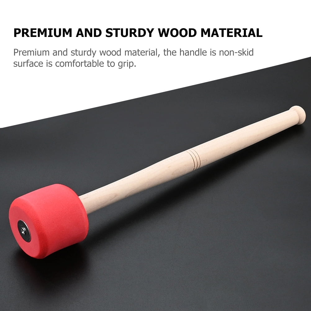 Hemoton 2-Pack Wooden Drum Mallets for Percussion Instruments, Bass Drumsticks Set with Wood Handles