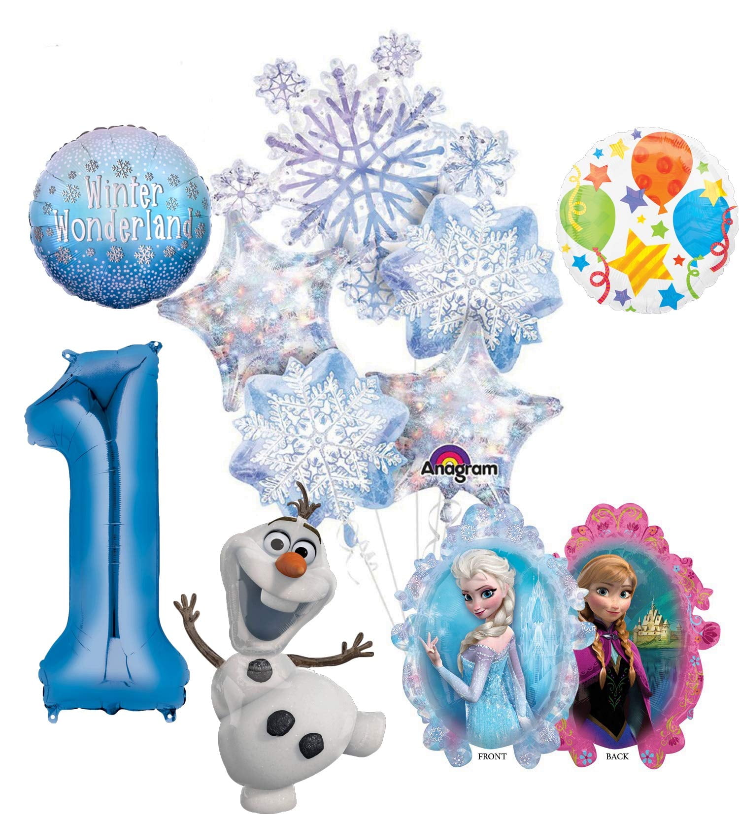 Mayflower Products Princess 1st Birthday Party Supplies Snow White Balloon Bouquet Decorations