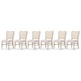 thumbnail image 1 of Maven Lane Vera Wood Dining Chair, Antique White & Cream Weave Fabric, Set of 6, 1 of 8