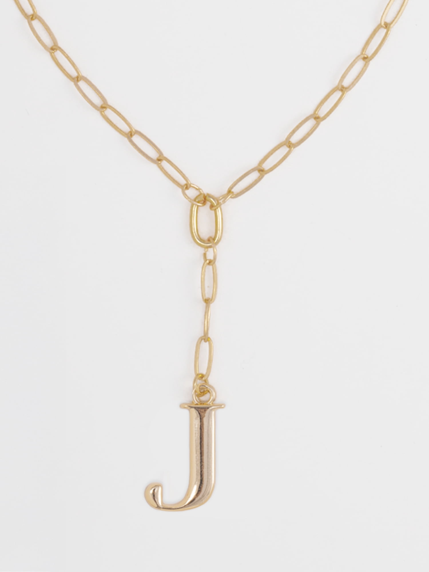 Time and Tru Women's Goldtone Initial Necklace, J