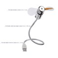 thumbnail image 3 of PIXNOR Ventilateur de Refroidissement USB LED Flexible Mini Programmable pour PC Portable Ordinateur Portable Bureau (Argent), 3 of 6