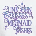 thumbnail image 3 of CafePress - UNICORN KISSES And MERMAID WISHES T Shirt - Men's White Classic Cotton T-Shirts, 3 of 4