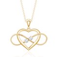 thumbnail image 2 of Rosec Jewels Natural Diamond Heart and Infinity Necklace for Women - with Chain - HI-SI Quality - Ready to Gift for Valentines, 14K Yellow Gold, 2 of 7