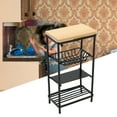 thumbnail image 2 of Trayknick Mini Kitchen Side Cabinet High Simulation Accessory Black Kitchen Side Cabinet Display Storage Shelf for Kitchen Scene Black, 2 of 13