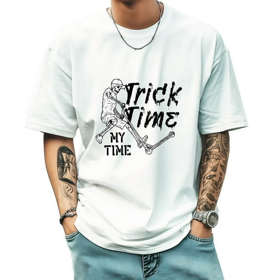 Graphic Tees for Men Summer New Print Casual Tee Fashion Trend Sports Shirt Select