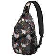 thumbnail image 1 of Cartoon Chicken Crossbody Sling Backpack, Cute Hen Chick Egg Pattern Lightweight Shoulder Bag for Farmhouse Rustic Travel Lovers, 1 of 6