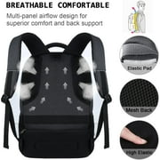 17 Business Laptop Backpack - Slim Anti-Theft Design, Water-Resistant College Bag with USB Port, Fits 15.6 Notebook (Black)