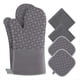 thumbnail image 1 of Guantes de Silicona Antideslizantes para Horno, Aptos para Microondas, Juego de 6 Manoplas y Agarraderas para Horno., 1 of 5